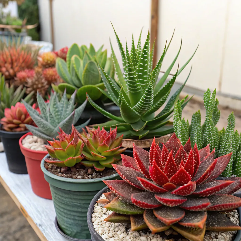 Collection of succulent plants